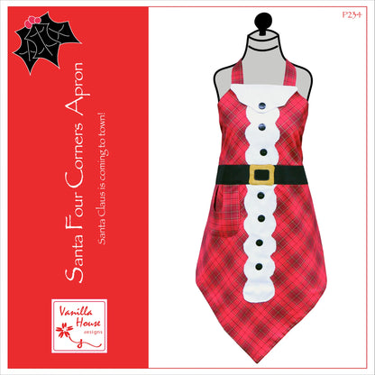 Santa Four Corners Apron Pattern