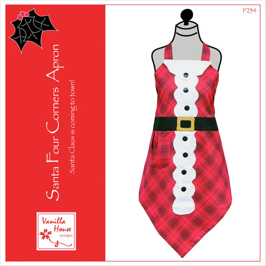 Santa Four Corners Apron Pattern