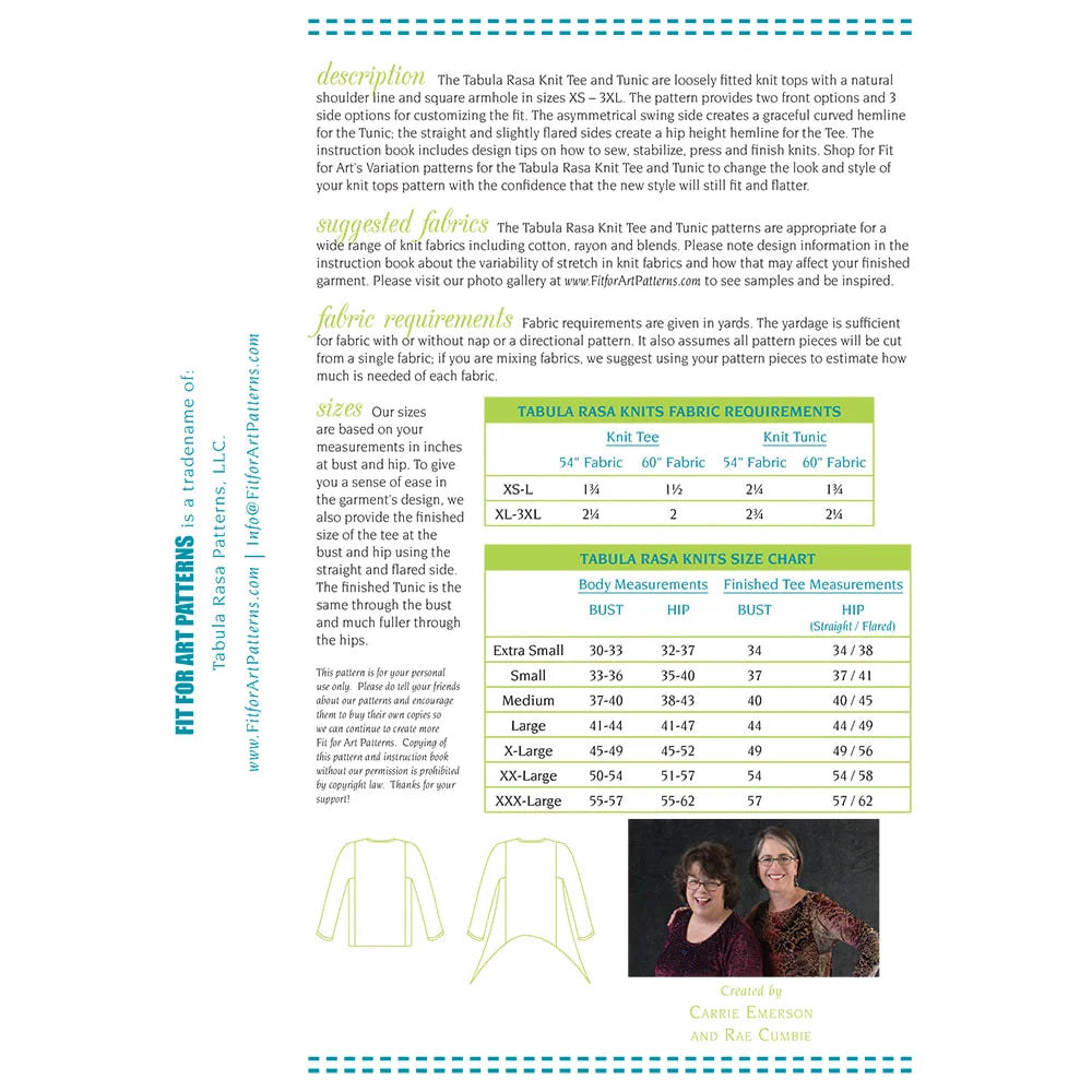 Tabula Rasa Knit Tee & Tunic Pattern