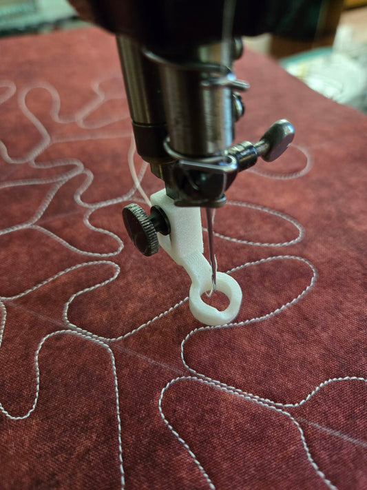 Free motion quilting with the slant shank ruler foot