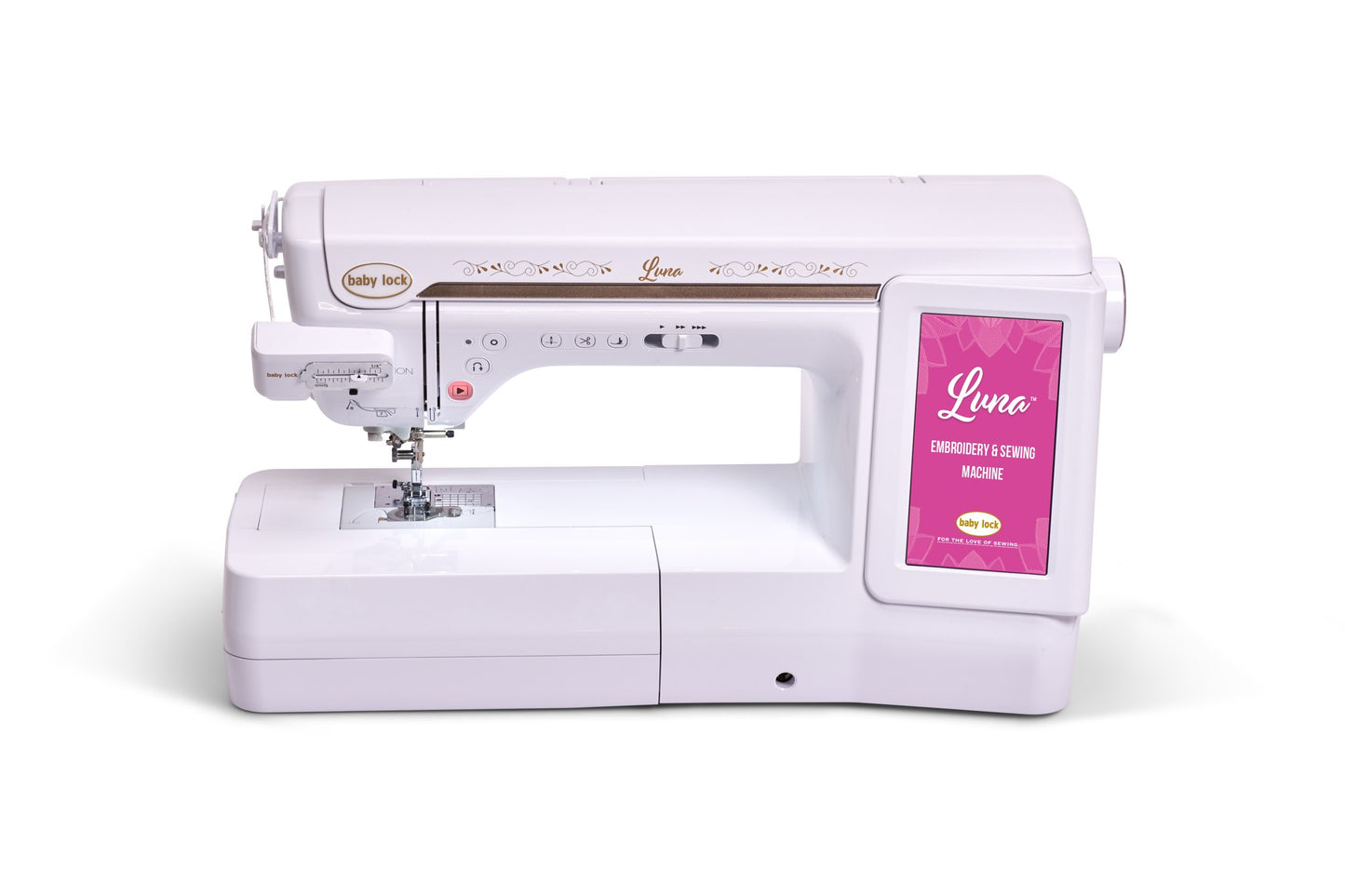 Baby Lock Luna embroidery and sewing machine, front view