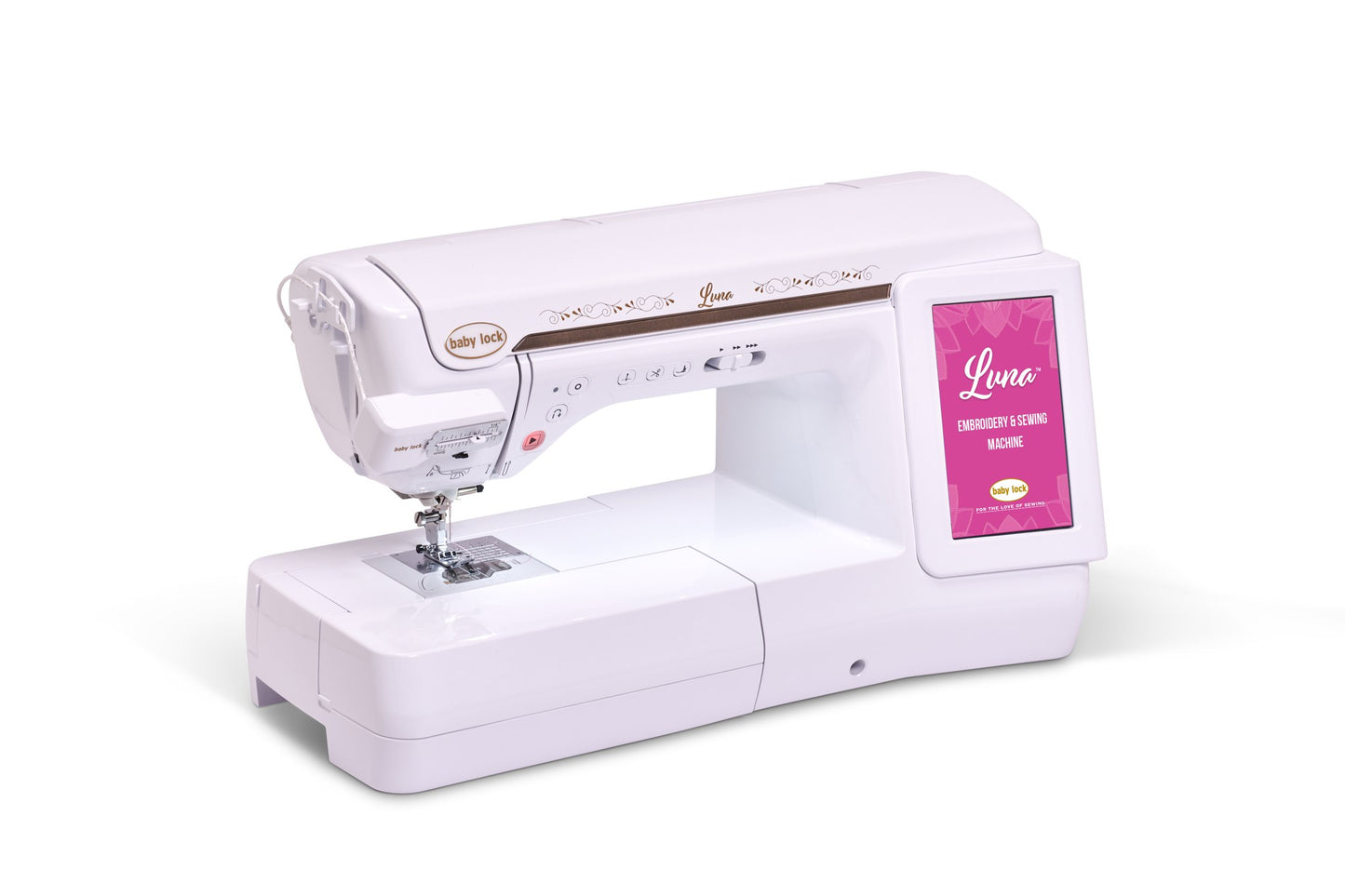 Baby Lock Luna sewing machine, left side view
