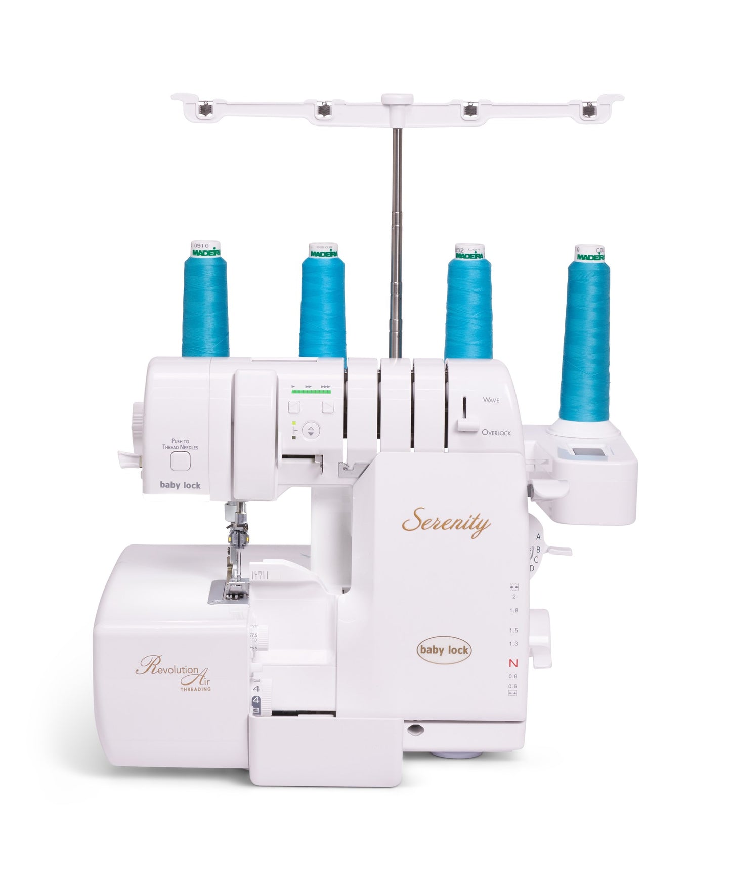 Baby Lock Serenity 4-thread serger, front view