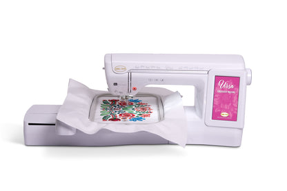 Baby Lock Ursa embroidery machine, front view