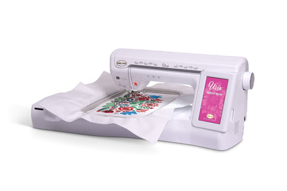 Baby Lock Ursa embroidery machine, left side view