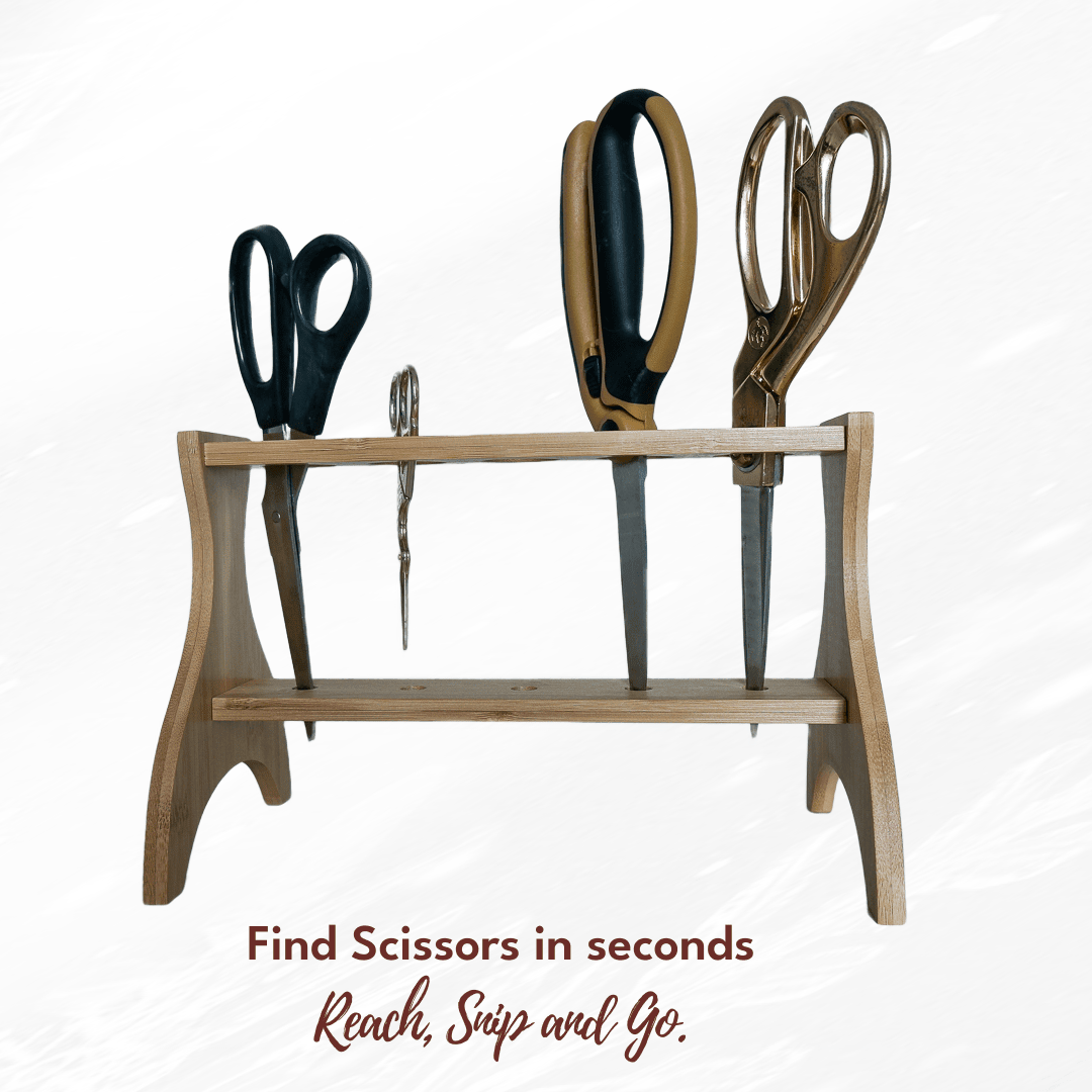 Bamboo Desktop Scissor Stand