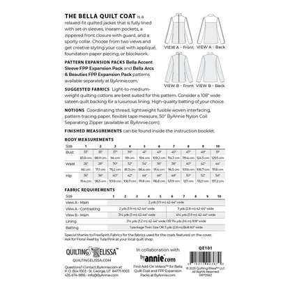 Bella Quilt Coat Pattern