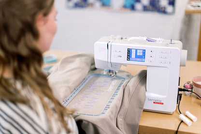 b 59 embroidering with person