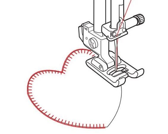 Bernette Embroidery Foot with Clear Sole b33/b35