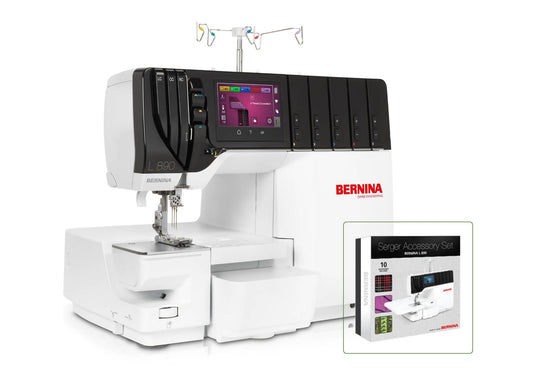 Bernina L 890 Overlock and Coverstitch Machine - with FREE Gifts (BBOS + MT2227BOA-KIT)