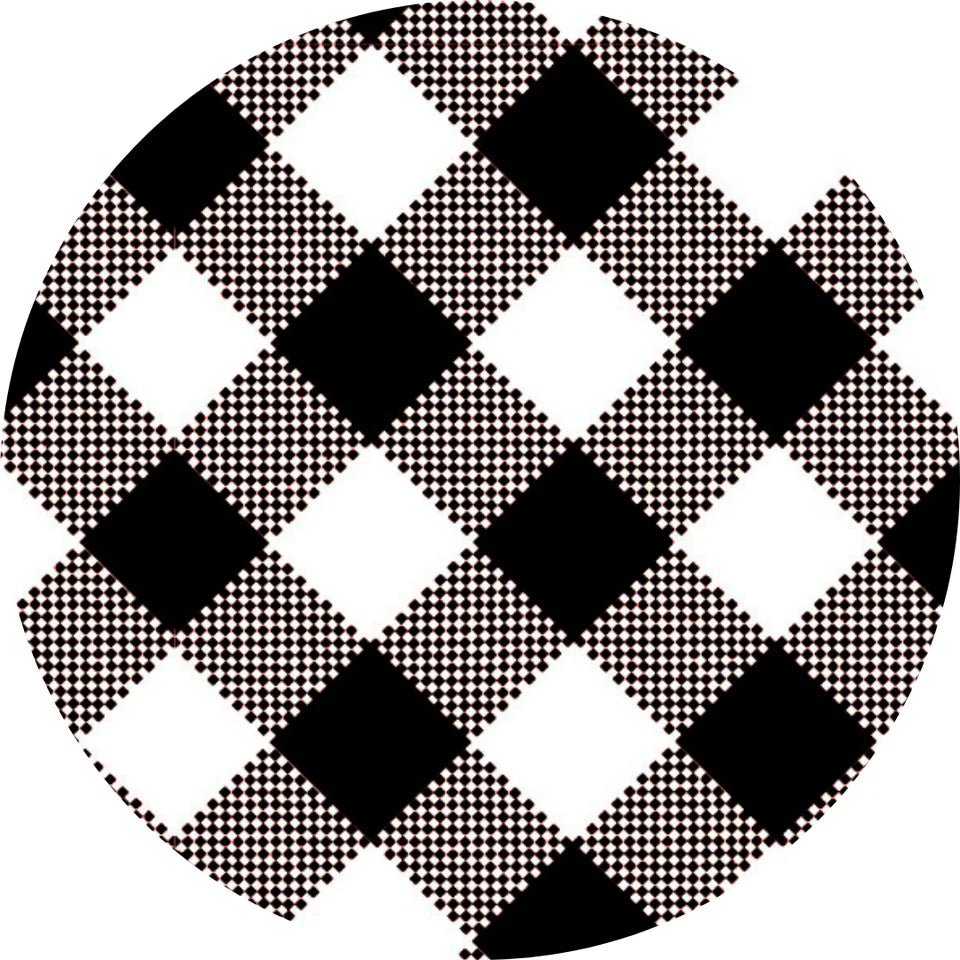 Black Gingham Fabric - Laminated Cotton - by the 1/2 yard