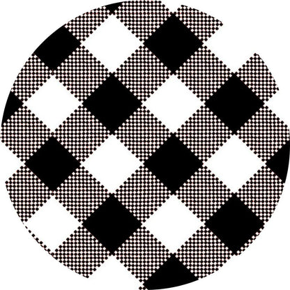 Black Gingham Fabric - Laminated Cotton - by the 1/2 yard
