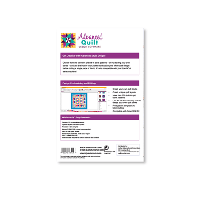 Brother Advanced Quilt Design Software,Brother Advanced Quilt Design Software