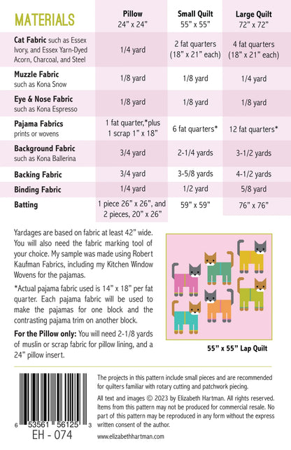 Cats in Pajamas Pattern - Quality Sewing & Vacuum
