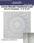 Circle Wreath Feathered Leaf Template Set of 2 by Westalee Designs