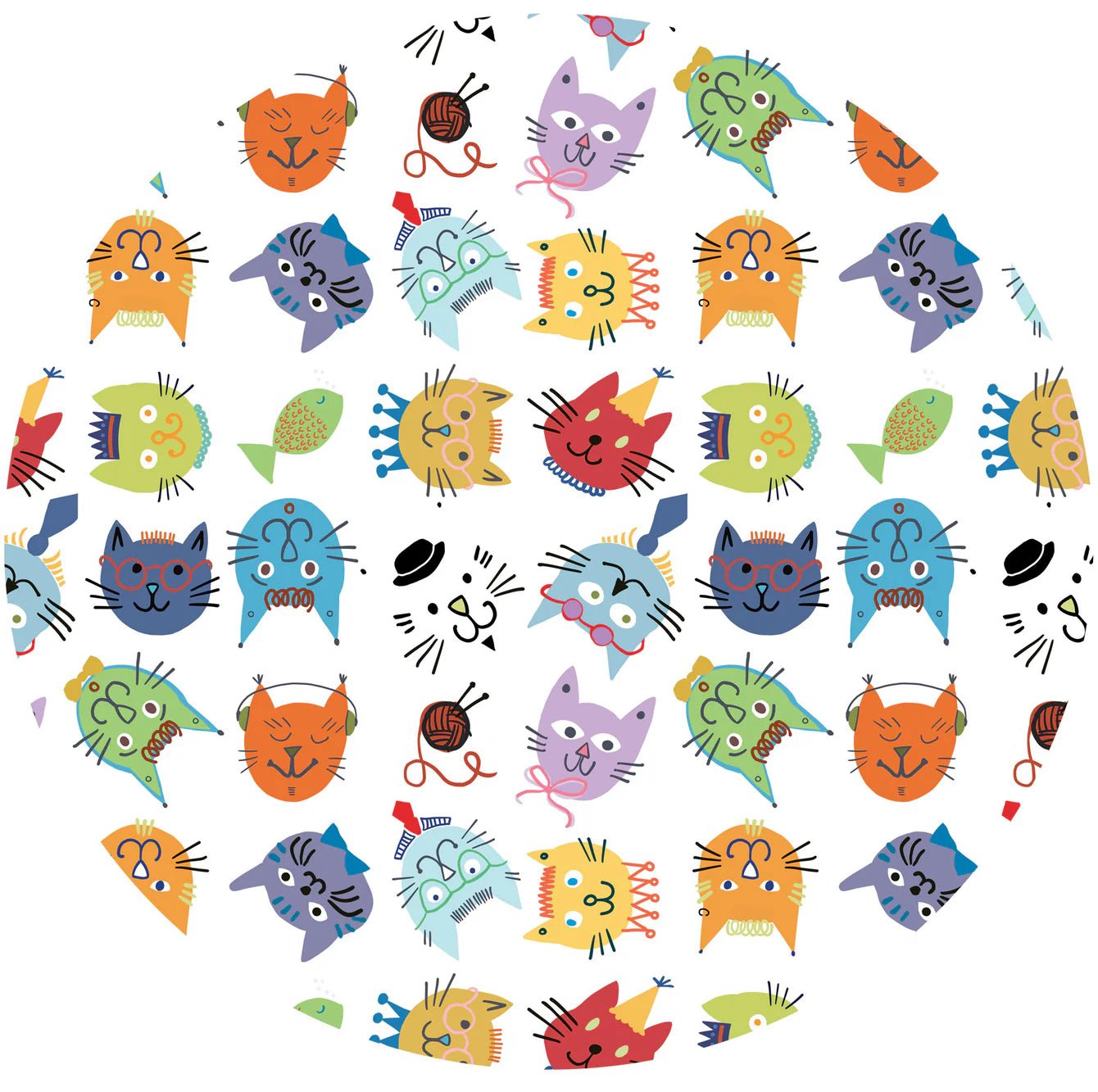 Cool Cats Splash Fabric, 1 Yard Cut