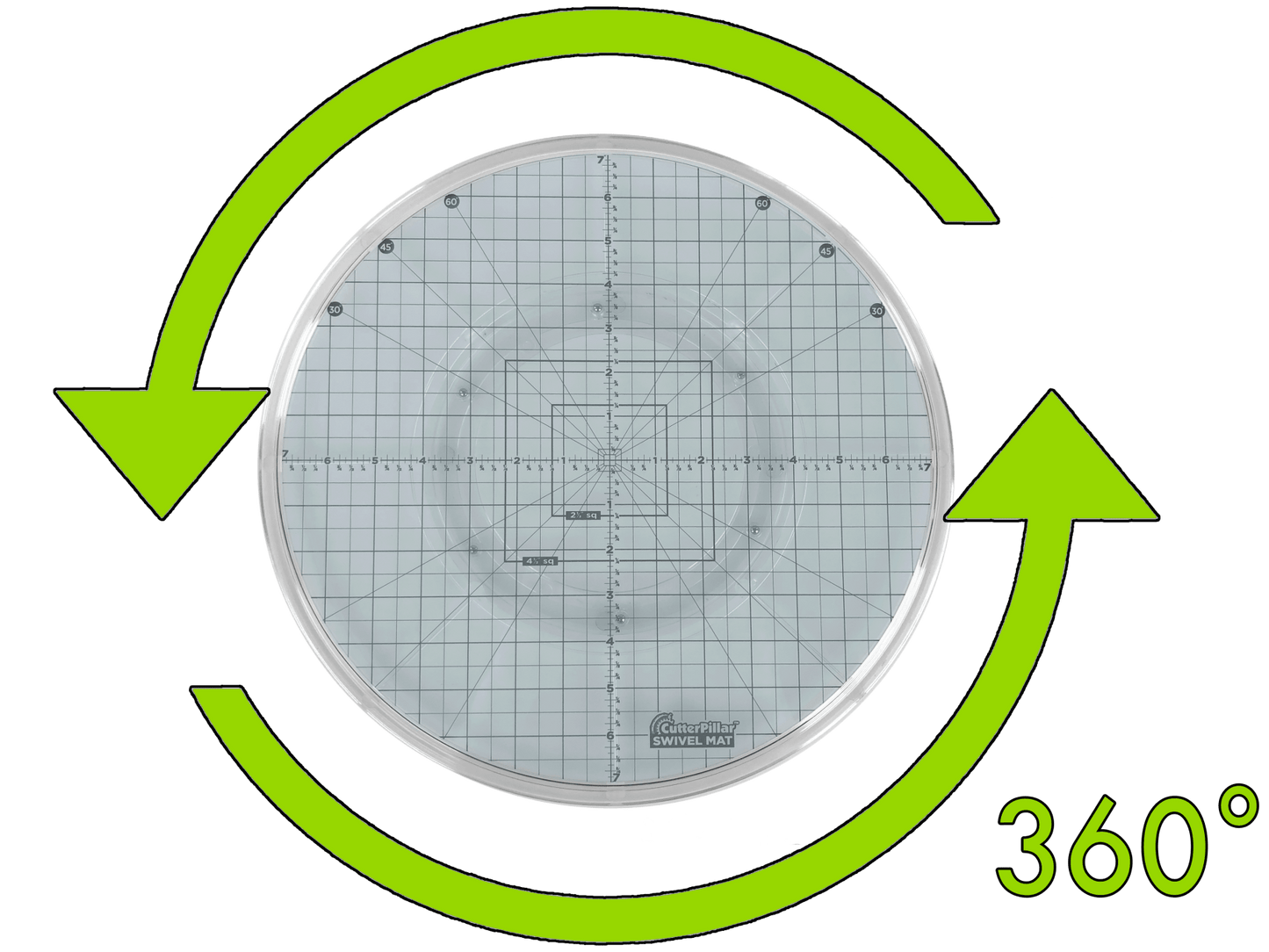 CutterPillar Swivel Rotating Cutting Mat - Quality Sewing & Vacuum
