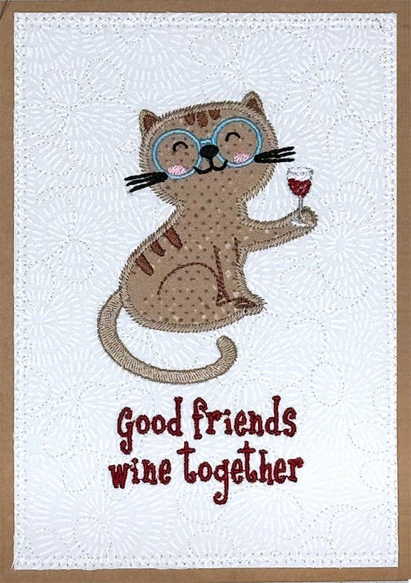 Fabulous Felines Greeting Cards - Embroidery Designs