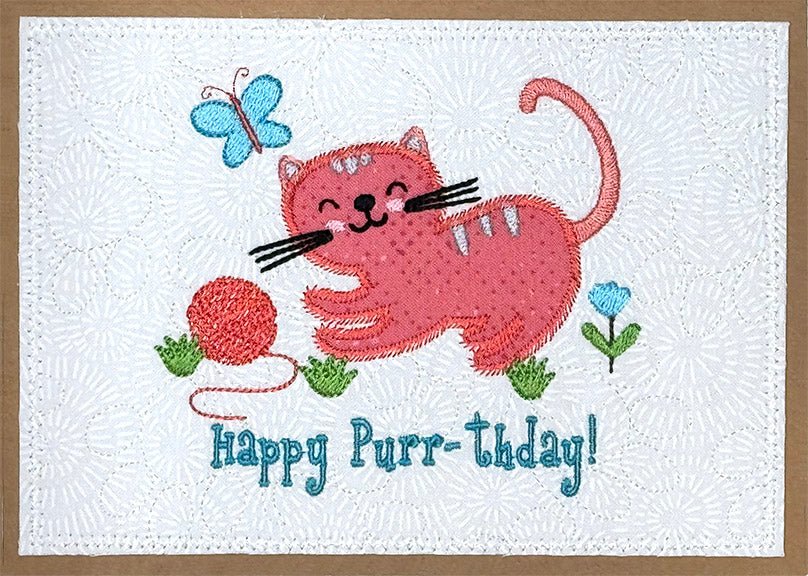 Fabulous Felines Greeting Cards - Embroidery Designs