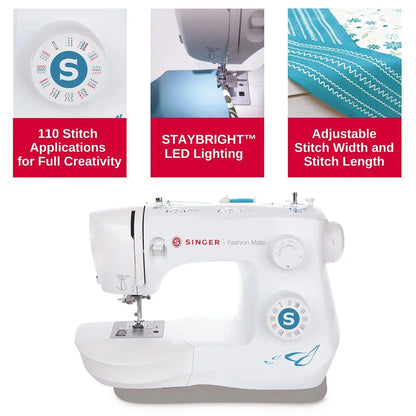 Singer Fashion Mate 3342 LED lighting and adjustable stitch width and length