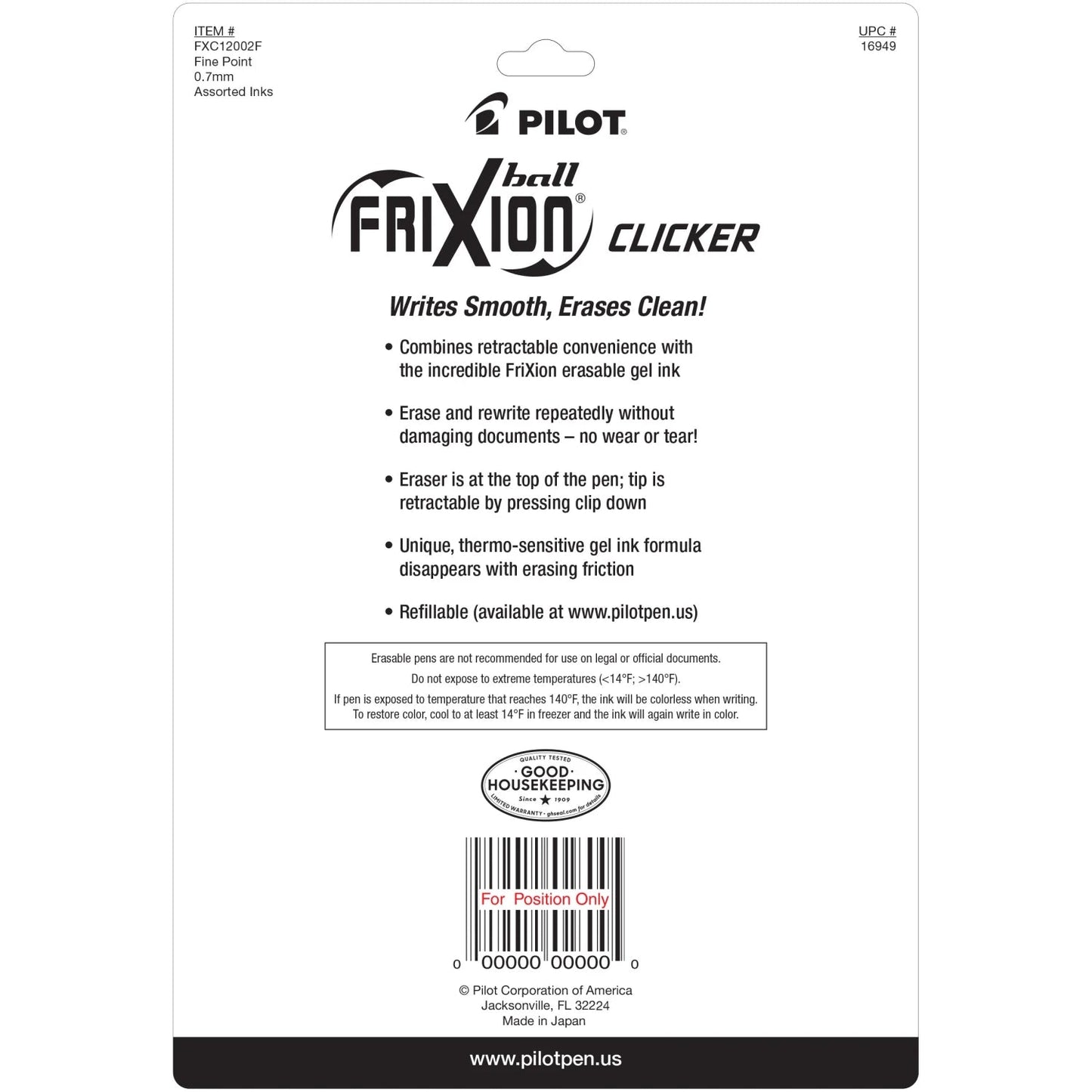 Frixion Clicker 12pk Assortment