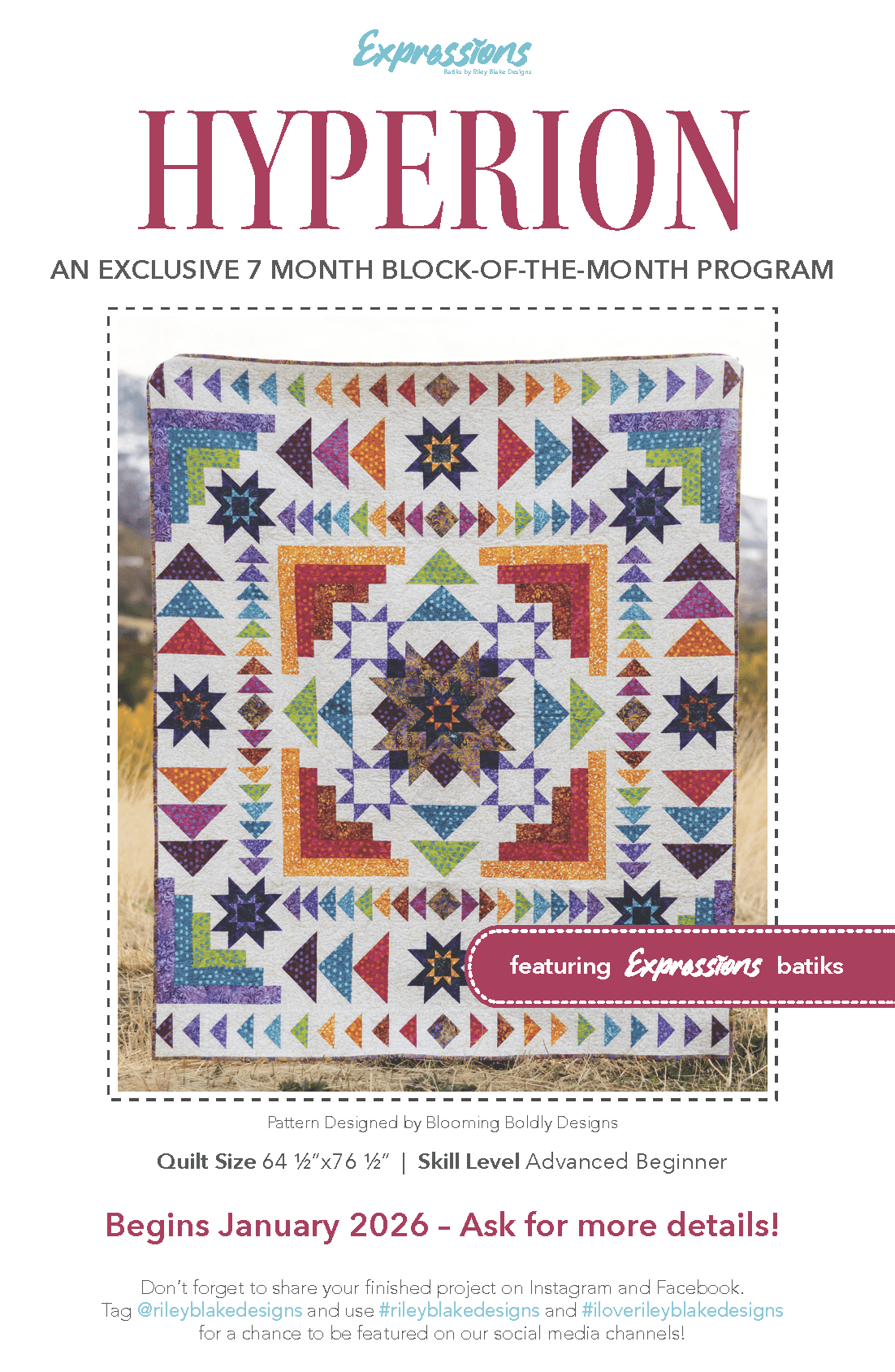 FULL SERIES: Hyperion Quilt Block of the Month Class