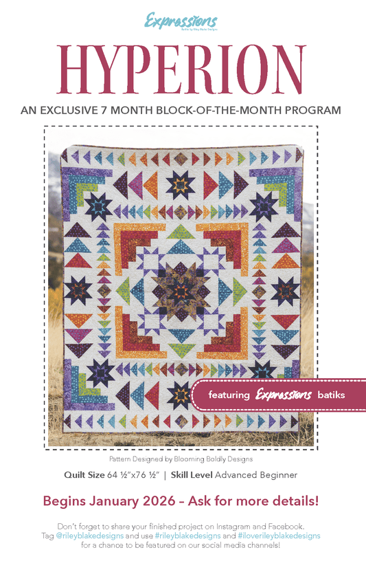 FULL SERIES: Hyperion Quilt Block of the Month Class