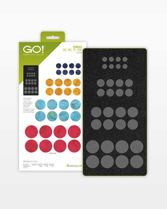 GO! Circle-1/2", 3/4", 1", 1 1/4" Die