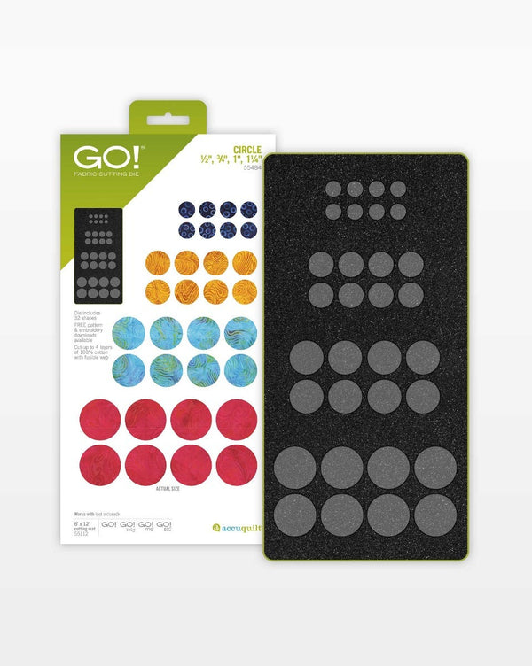 GO! Circle-1/2", 3/4", 1", 1 1/4" Die