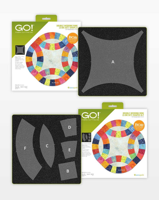 GO! Double Wedding Ring-(11 1/2" Finished) (2-Die Set) Die