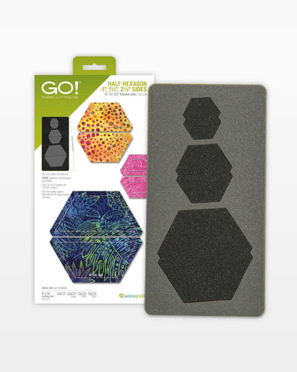 GO! Half Hexagon-1", 1 1/2", 2 1/2" Sides Die