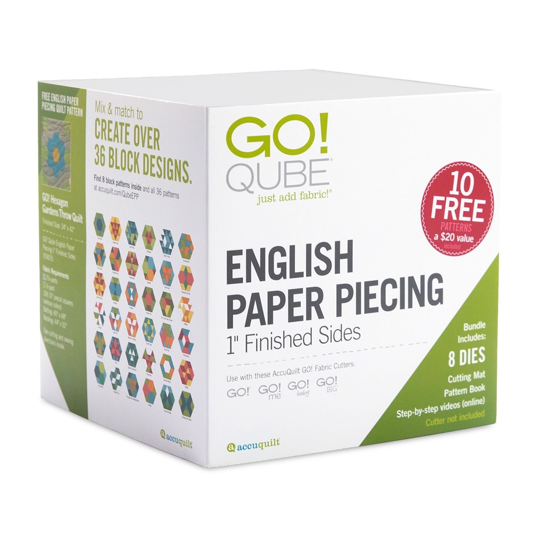 GO! Qube English Paper Piecing-1" Finished Sides
