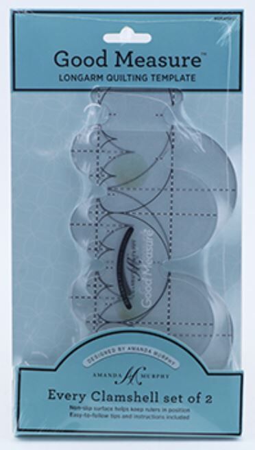 Good Measure Every Clamshell Quilting Ruler Template Set for Longarm Quilting Machines by Amanda Murphy