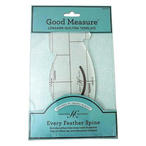 Good Measure Every Feather Spine Quilting Ruler Template for Longarm Quilting Machines by Amanda Murphy