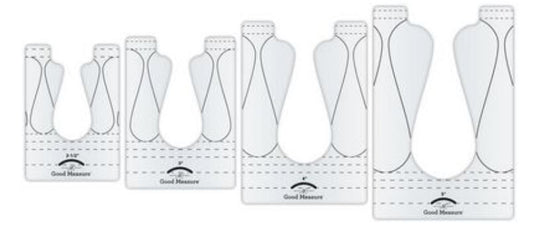 Good Measure Ribbon Candy 4pc Quilting Ruler Template Set for Longarm Quilting Machines by Amanda Murphy