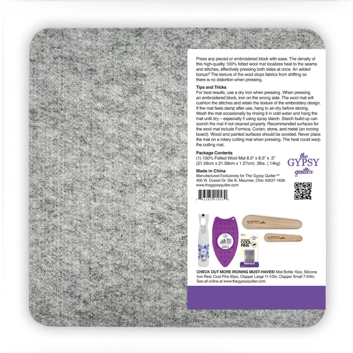 Gypsy Wool Pressing Mat 8.5in