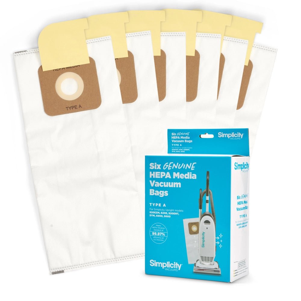 HEPA Bags for Allergy & Symmetry Upright Vacuums (6 Pack)