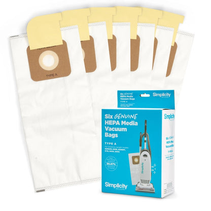 HEPA Bags for Allergy & Symmetry Upright Vacuums (6 Pack)