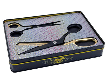 Tula Pink Limited Edition Black & Gold Scissor Tin