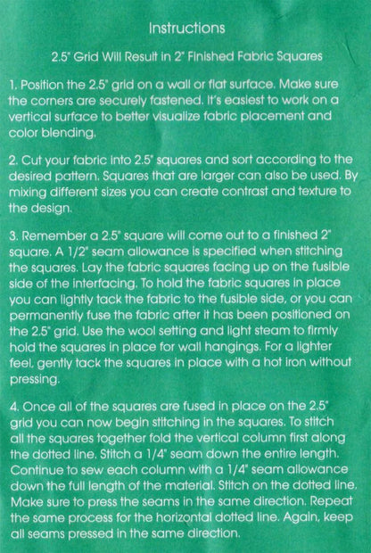 Quilters Grid 2-1/2in Fusible Interfacing 48in x 1yd