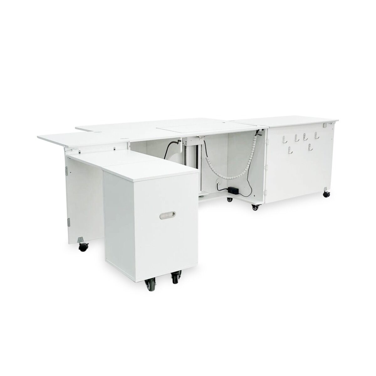 Kangaroo Outback XL Hydraulic Lift Sewing Cabinet in White