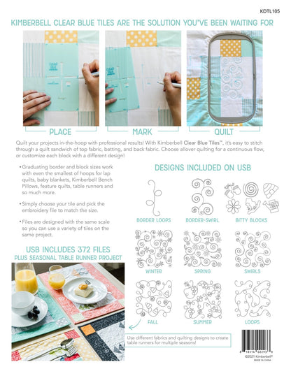 Kimberbell Clear Blue Tiles Essentials Set - Quality Sewing & Vacuum