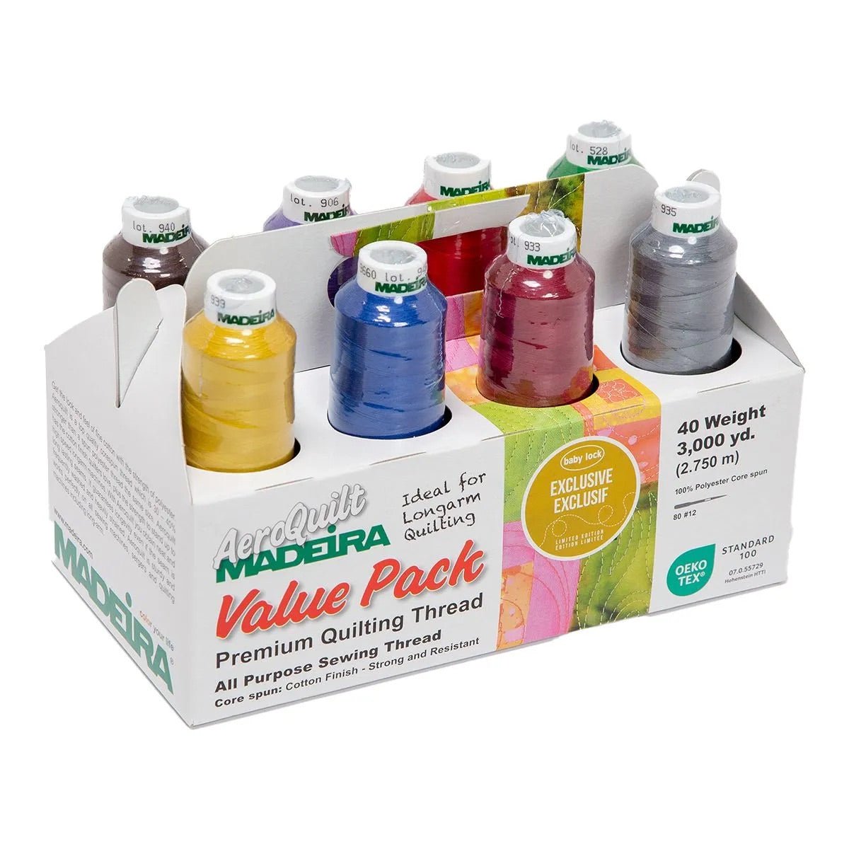 Madeira AeroQuilt Thread Cool Tones Value Pack - 8 Cones