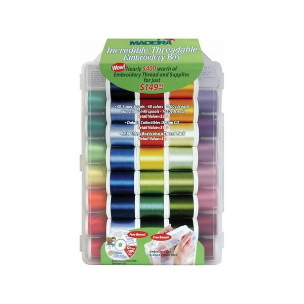 Madeira Incredible Threadable Embroidery Box - 42 Super Spools