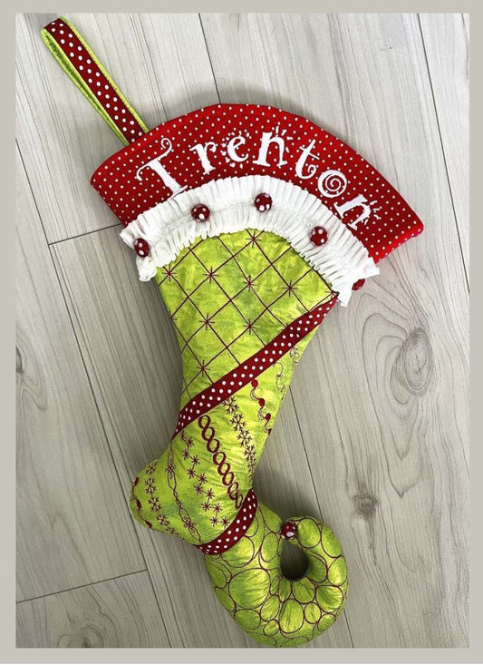 Merry & Bright: Embroidered Stockings