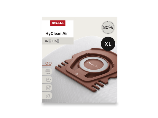 Miele HyClean Air CO Vacuum Bags XL 8 Pack