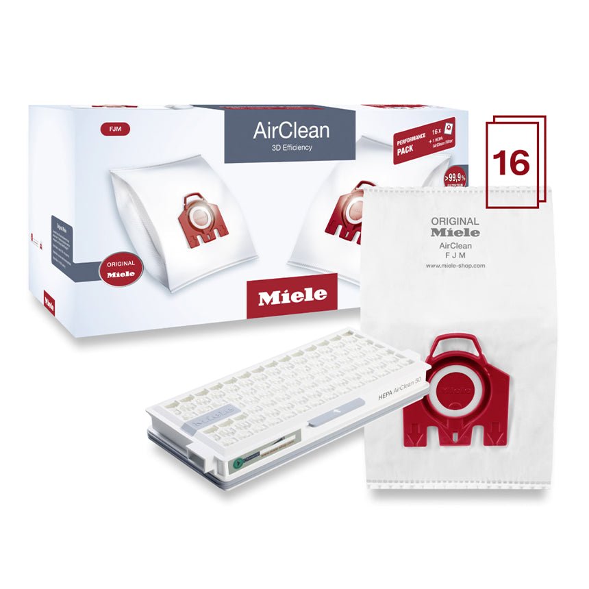 Miele Performance Pack - HyClean Air 3D Efficiency FilterBags Type FJM + HA50 Hepa Filter