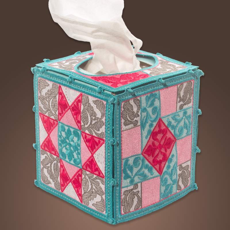 OESD Freestanding Quilter's Tissue Box Cover