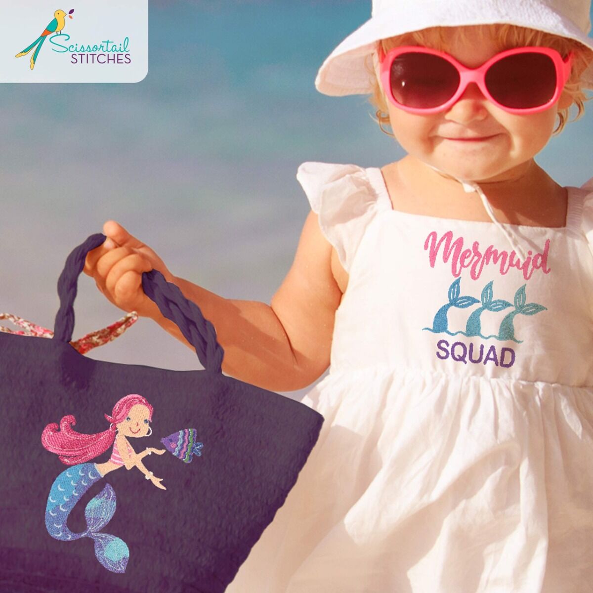 OESD Mystical Mermaids Embroidery Collection by Benartex