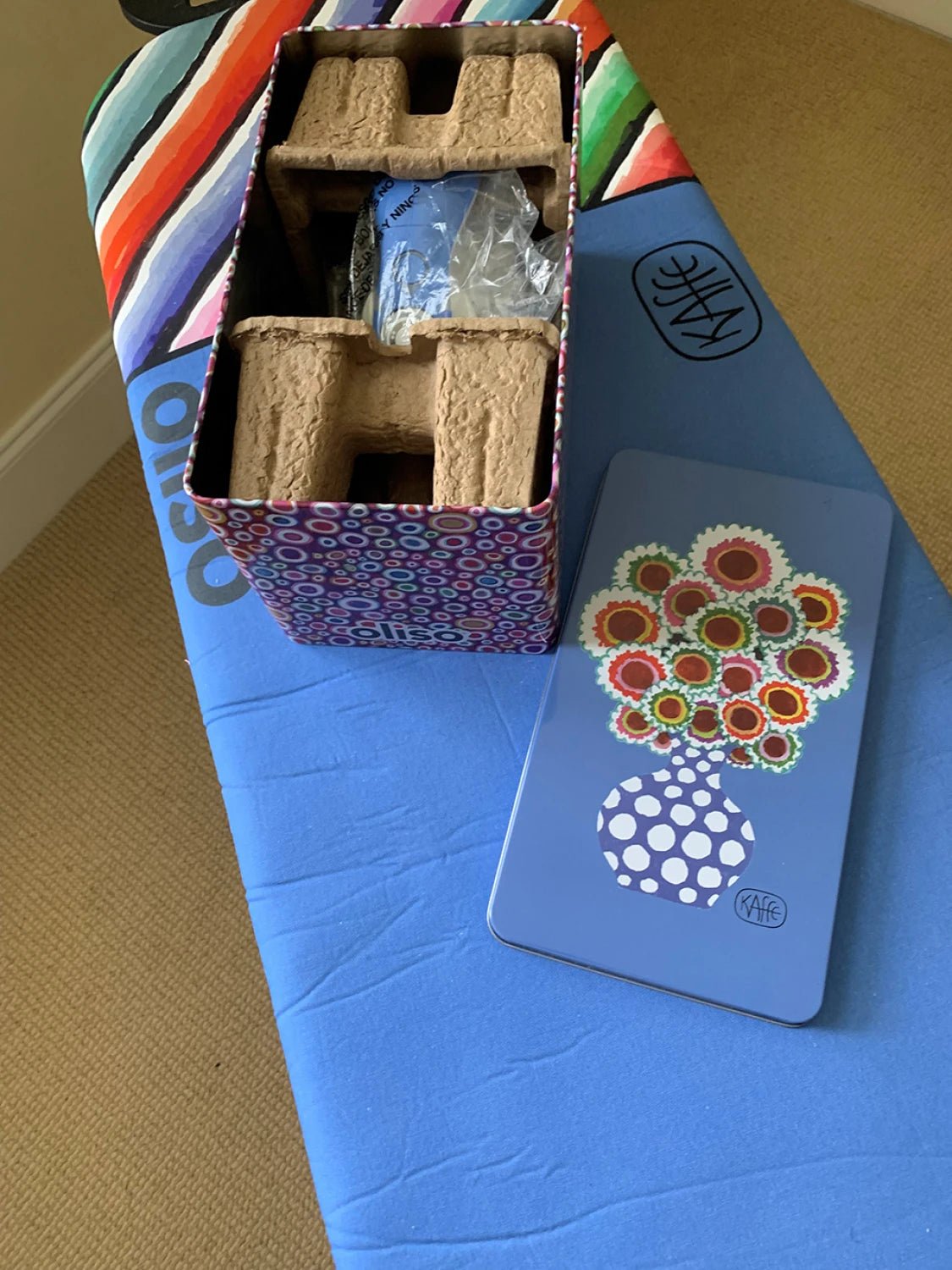 Oliso Mini Iron With Trivet - Kaffe Fassett Edition